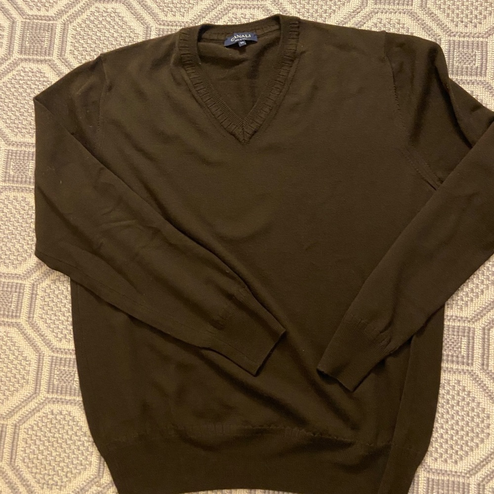 Canali wool v neck sweater